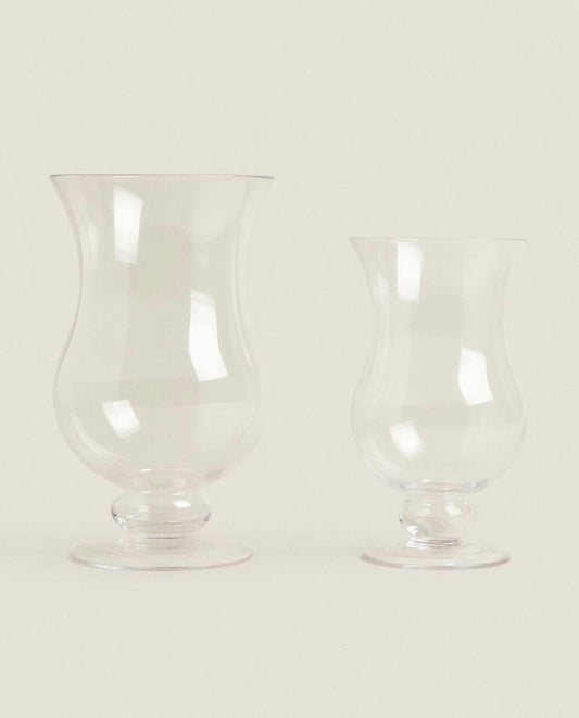 GLASS CANDLEHOLDER VASE