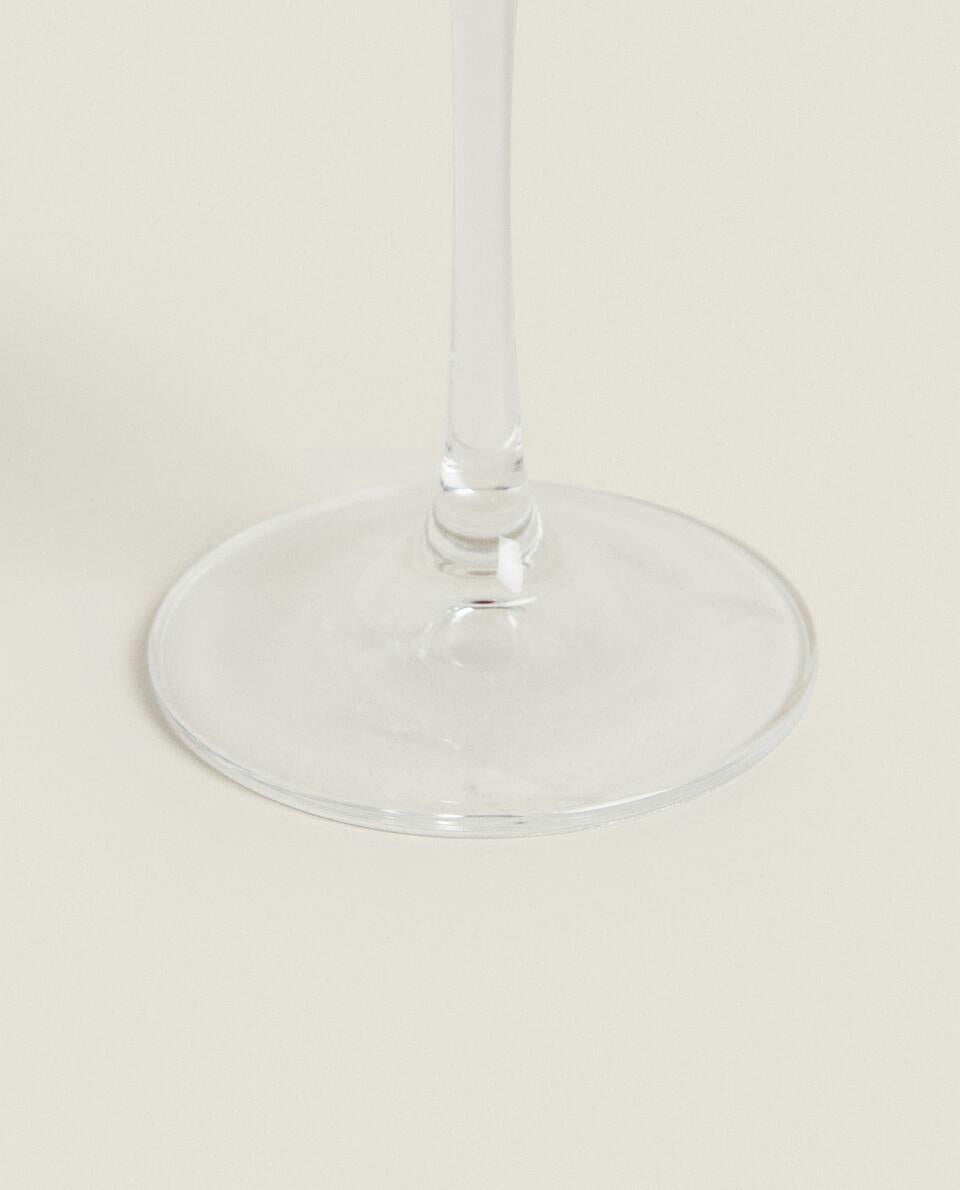 CHRISTMAS CRYSTALLINE COLOURED FLUTE GLASS