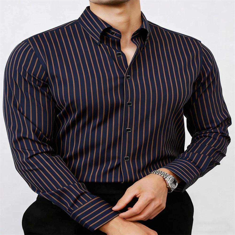 Vincent Column-Stripe Shirt