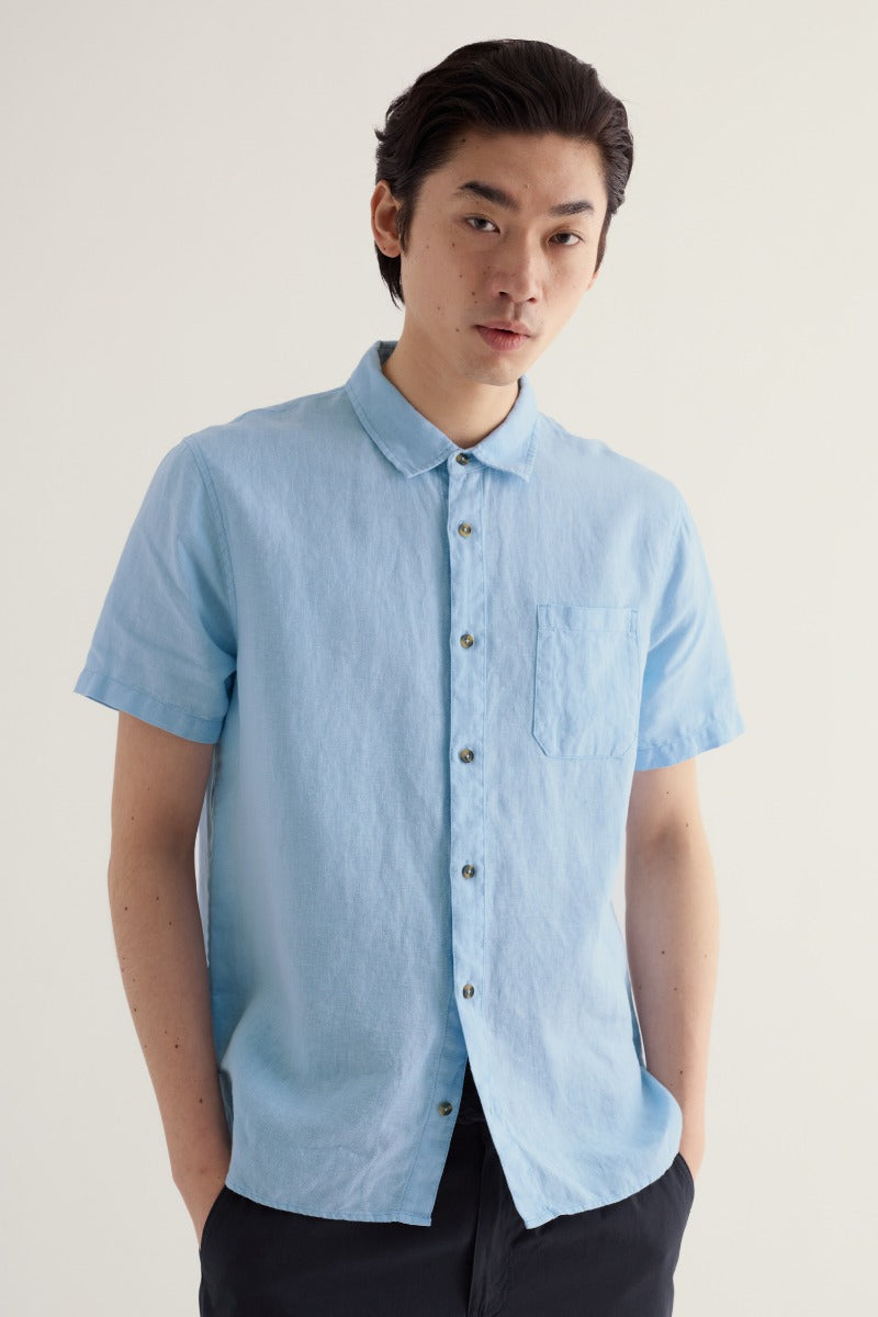 Men's Carne Short Sleeve Linen Shirt