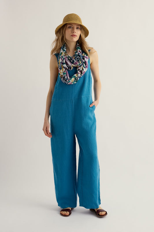 Salt Air Wide Leg Linen Jumpsuit
