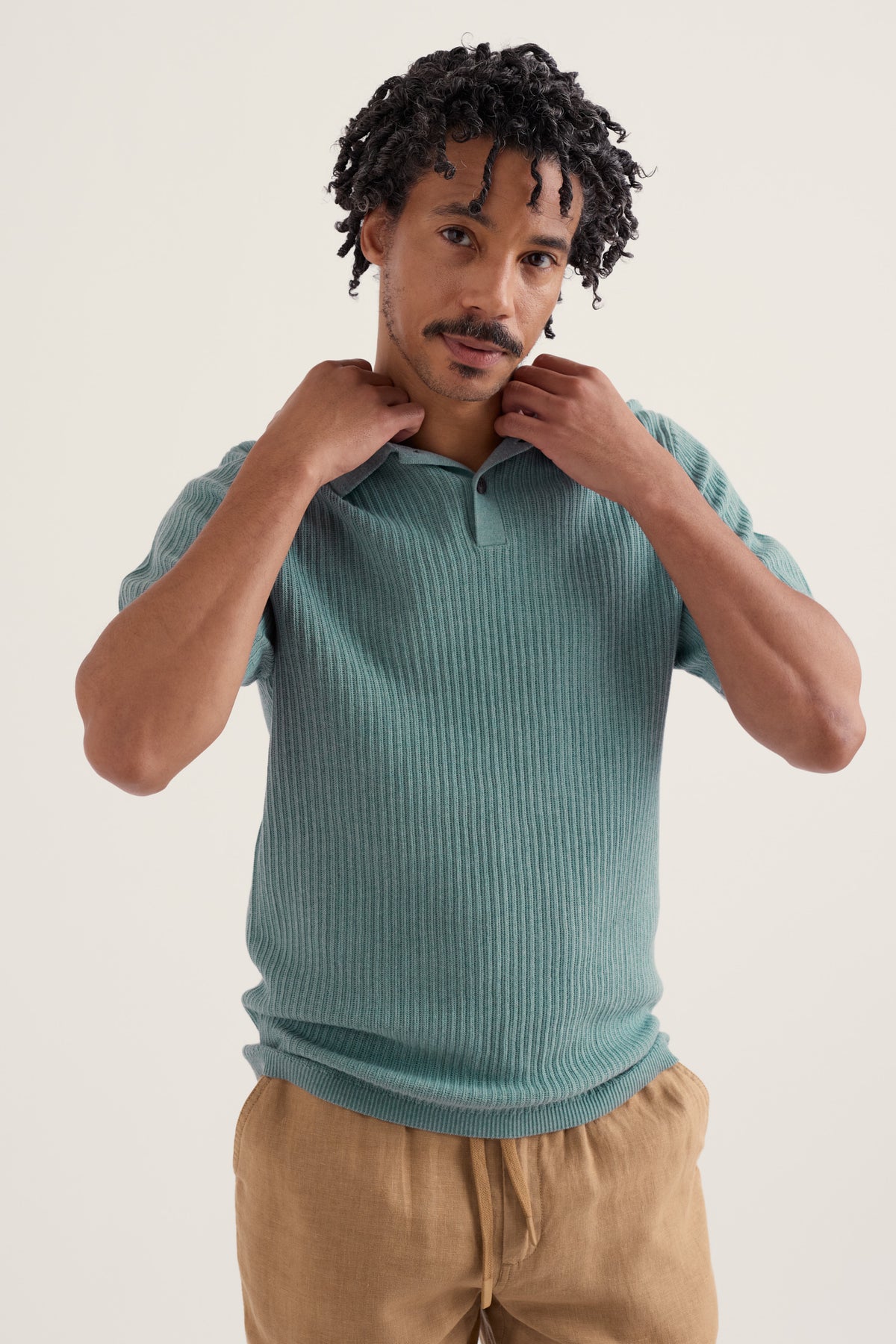 Men's Koeswik Knitted Organic Cotton Polo