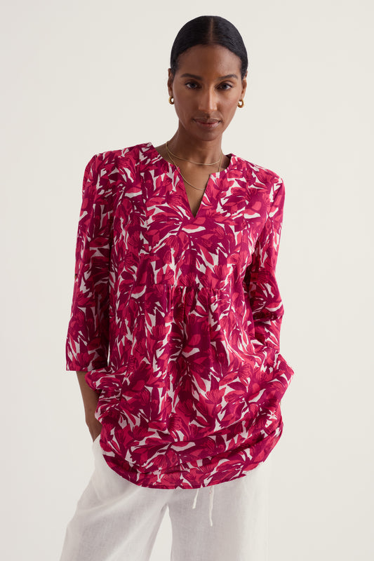 Op Art Organic Cotton Tunic Top