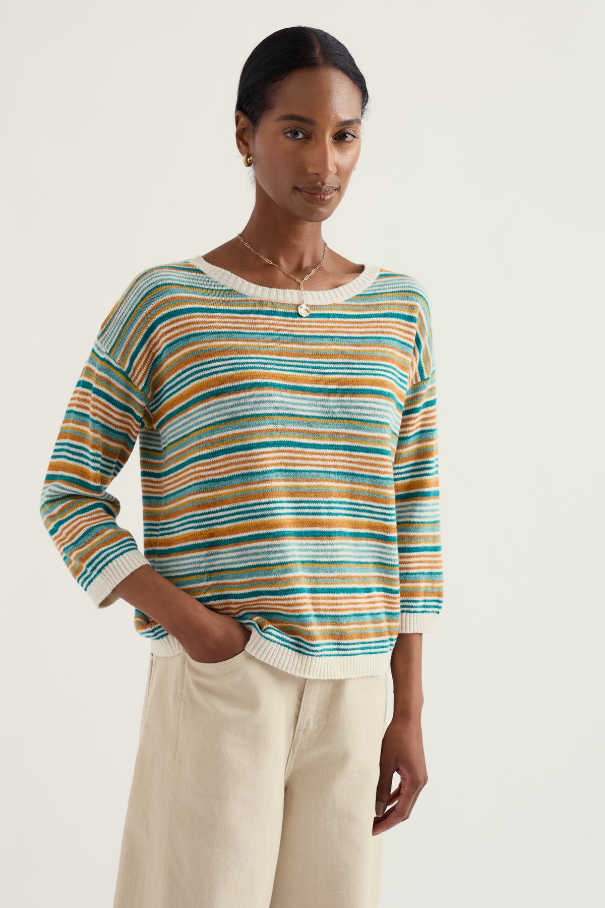 Knavock Striped Jumper Made With Linen & Organic Cotton