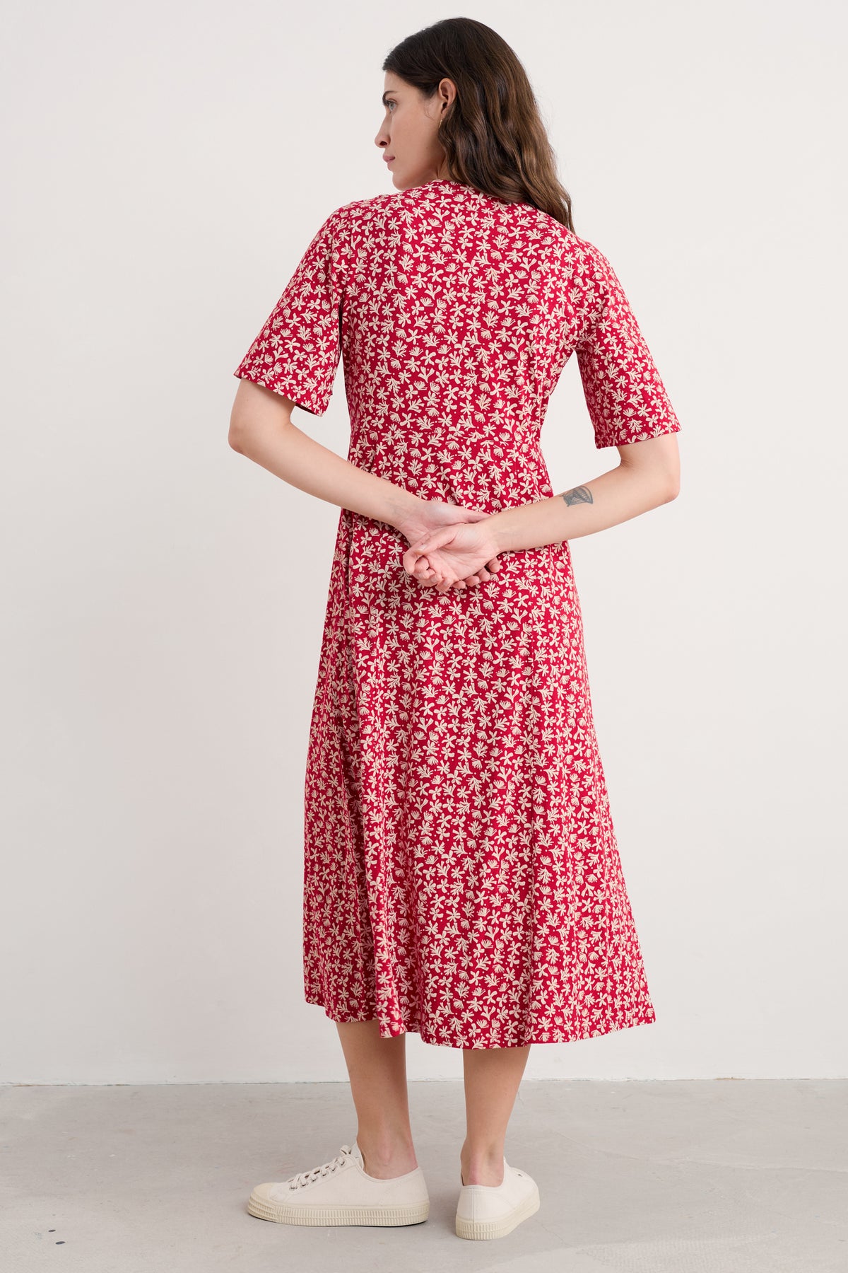 Nancy Jersey Above-Ankle Dress