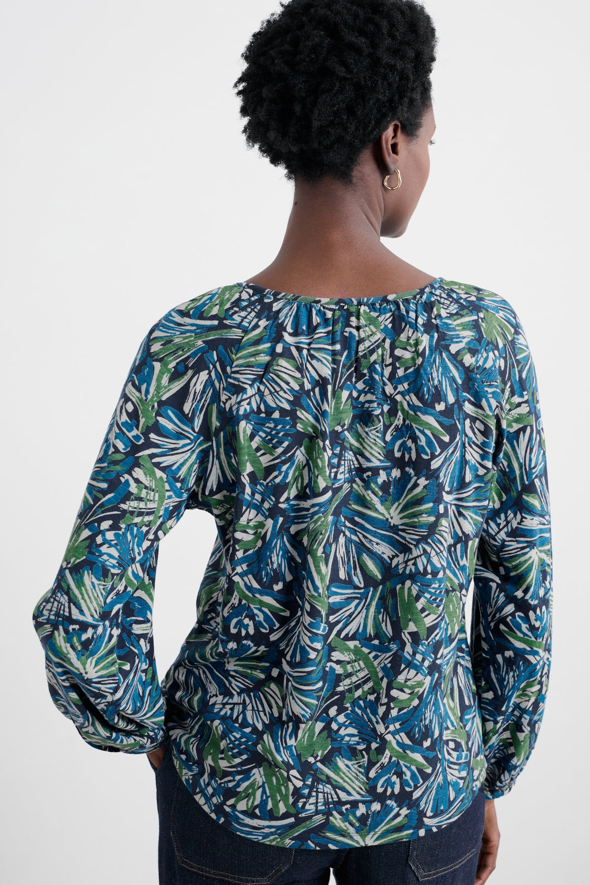 Mallow Button Through Jersey Top