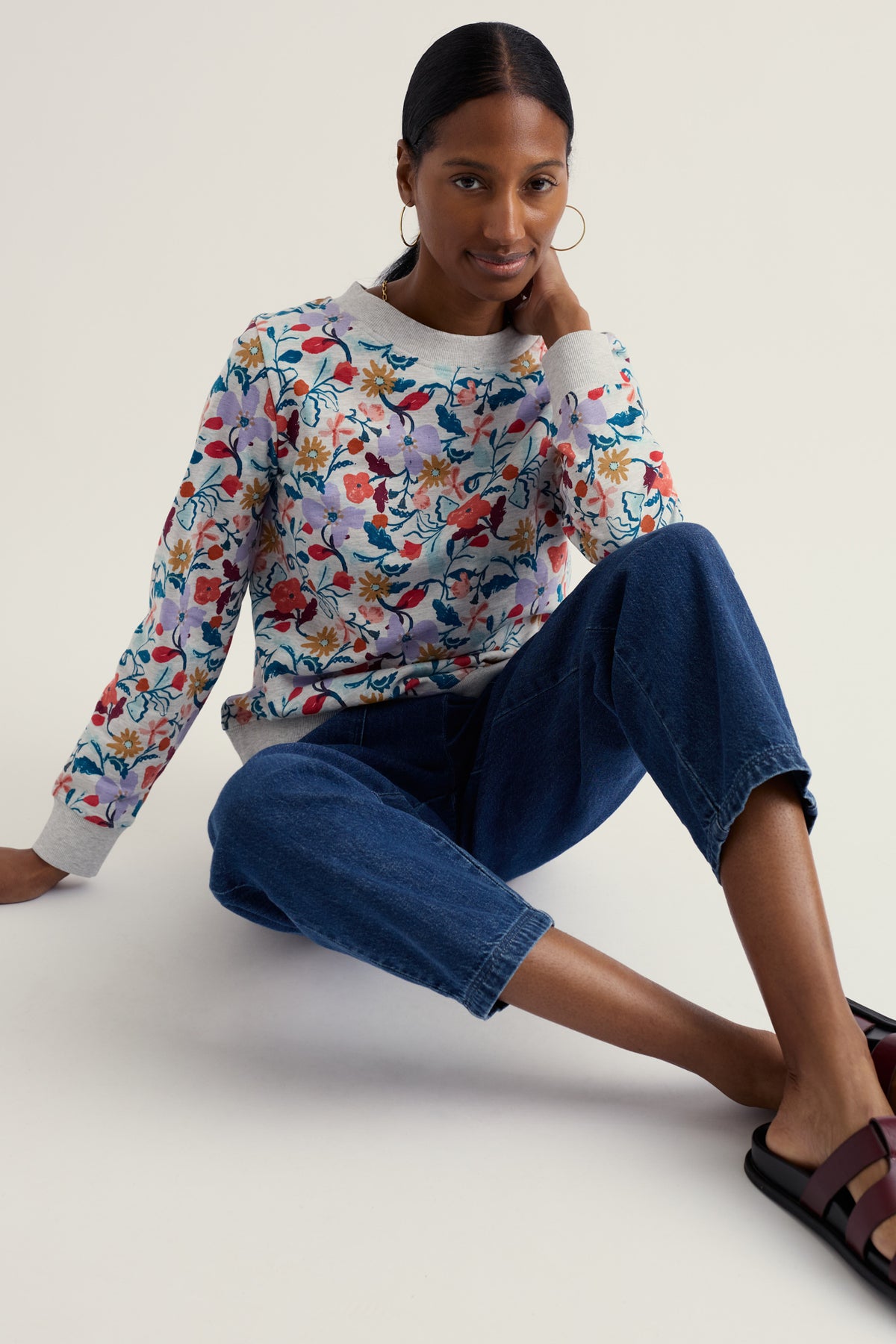 Bright Wave Crew Neck Sweatshirt