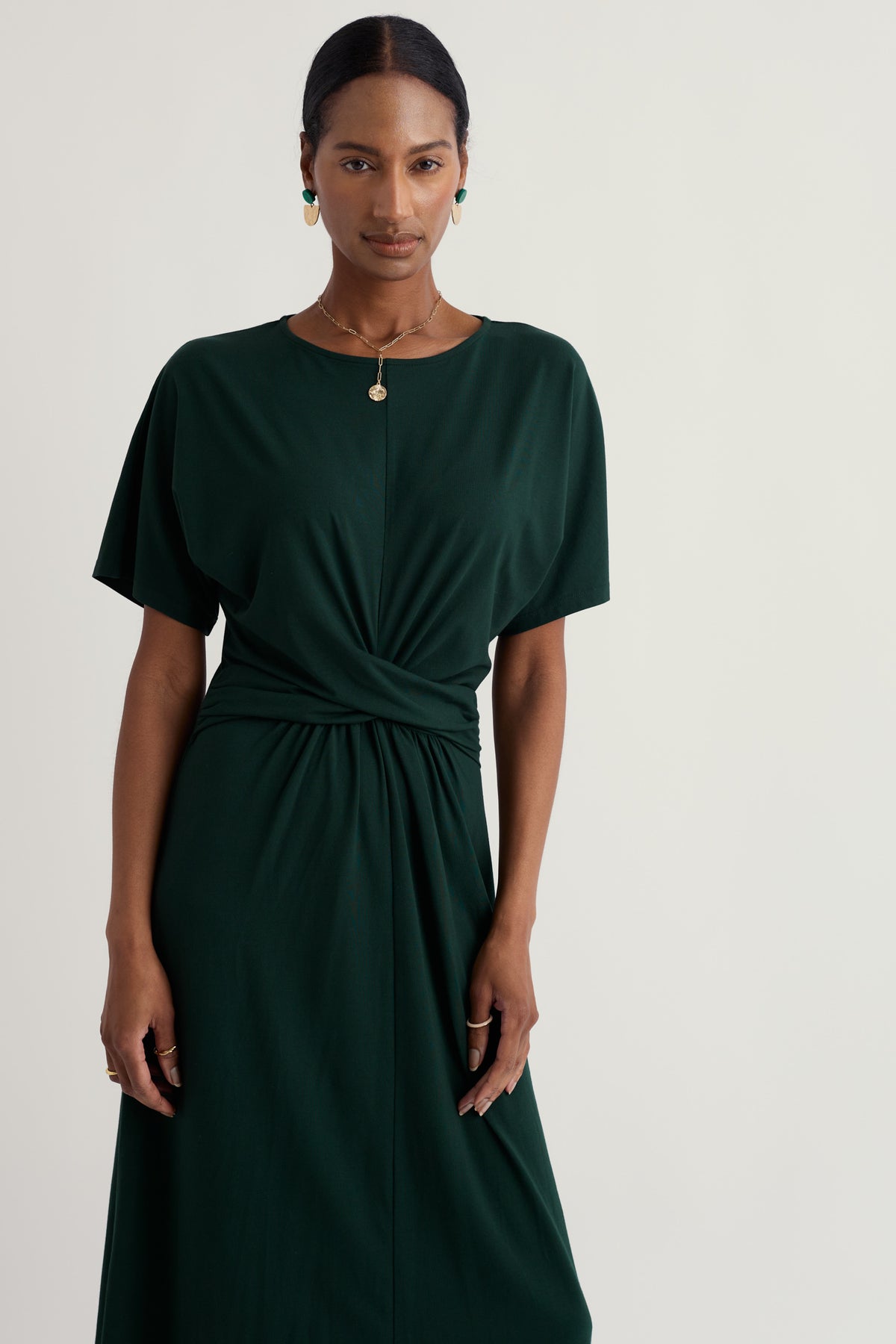Water Mint Jersey Midi Dress