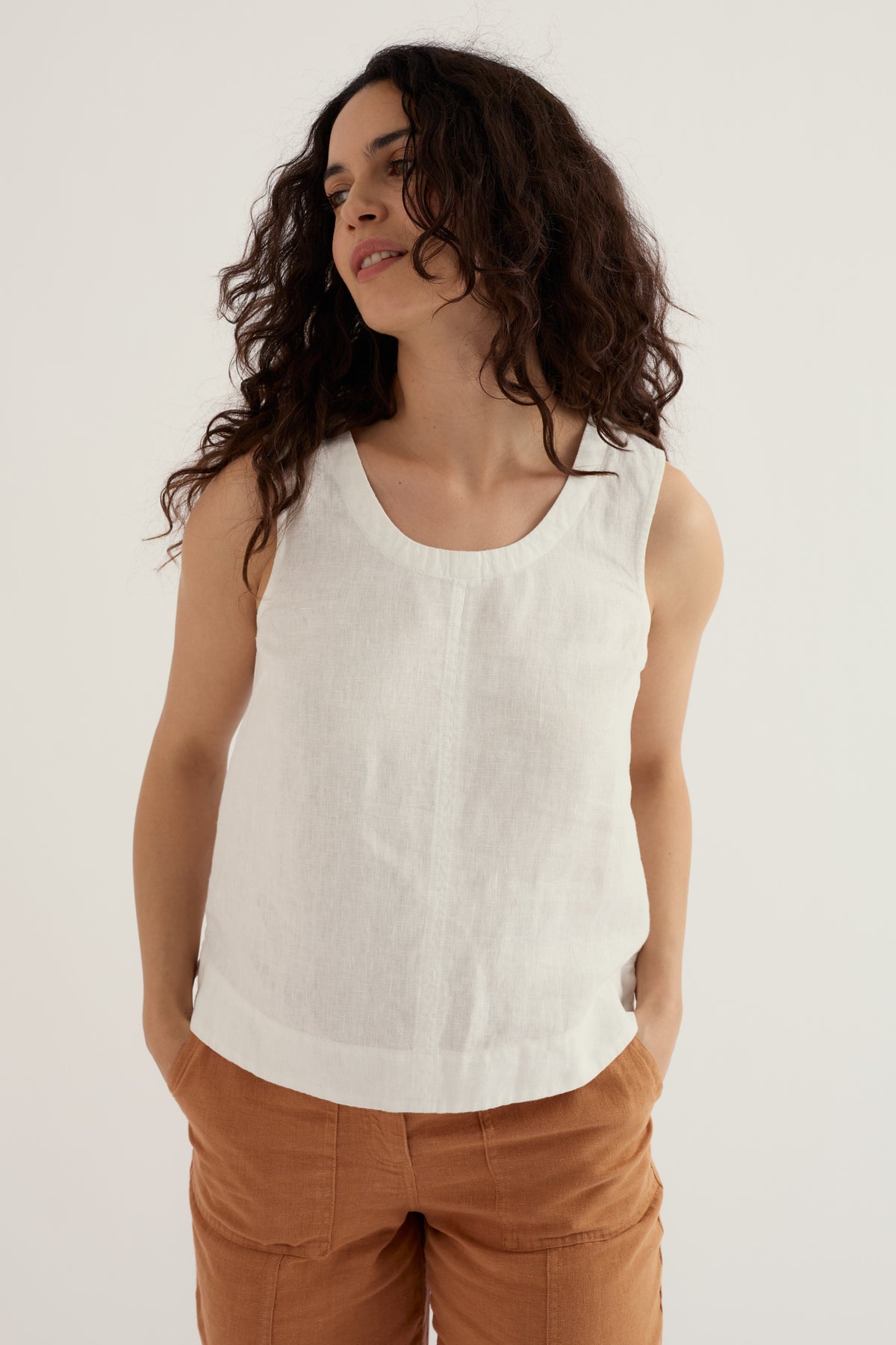 Lighthouse Station Linen Vest