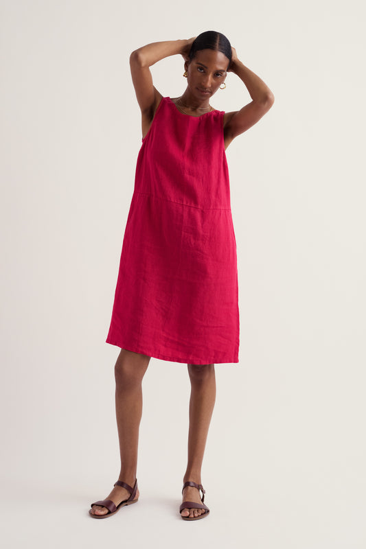 Salt Weave Linen Pinafore