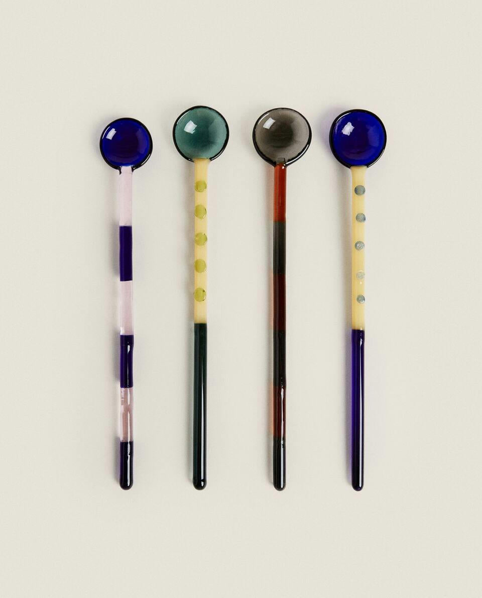PACK OF BOROSILICATE GLASS DESSERT SPOONS (PACK OF 4)