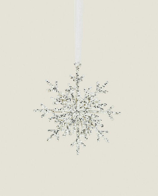 GLITTERY CHRISTMAS SNOWFLAKE DECORATION