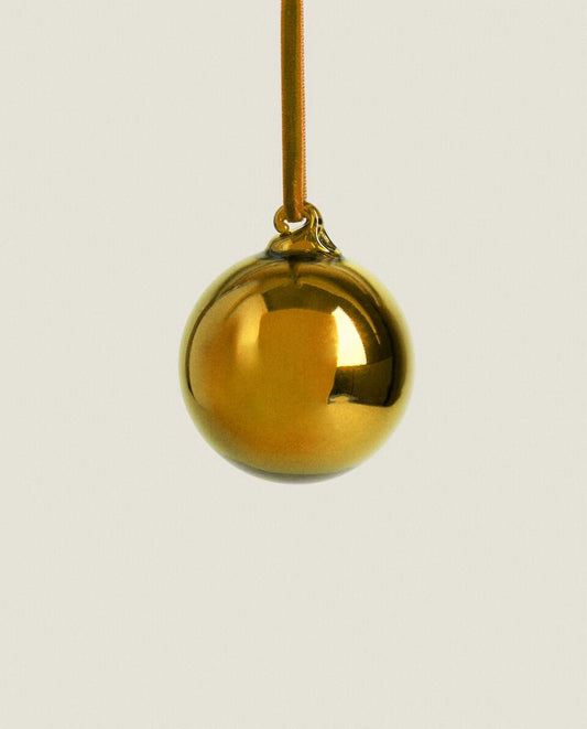 SPARKLY GLASS CHRISTMAS BAUBLE DECORATION