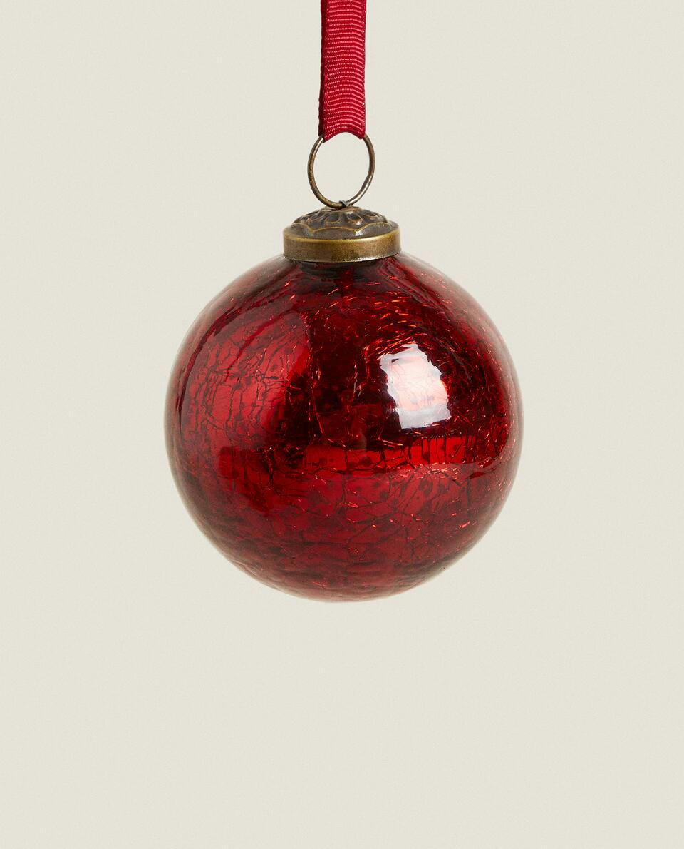 RED CHRISTMAS BAUBLE DECORATION