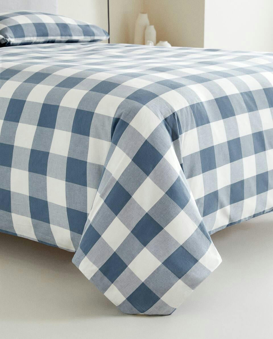 CHECK DUVET COVER