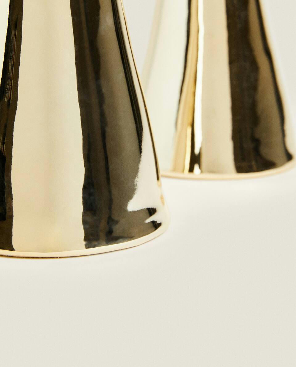 GEOMETRIC PORCELAIN CHRISTMAS CANDLESTICK