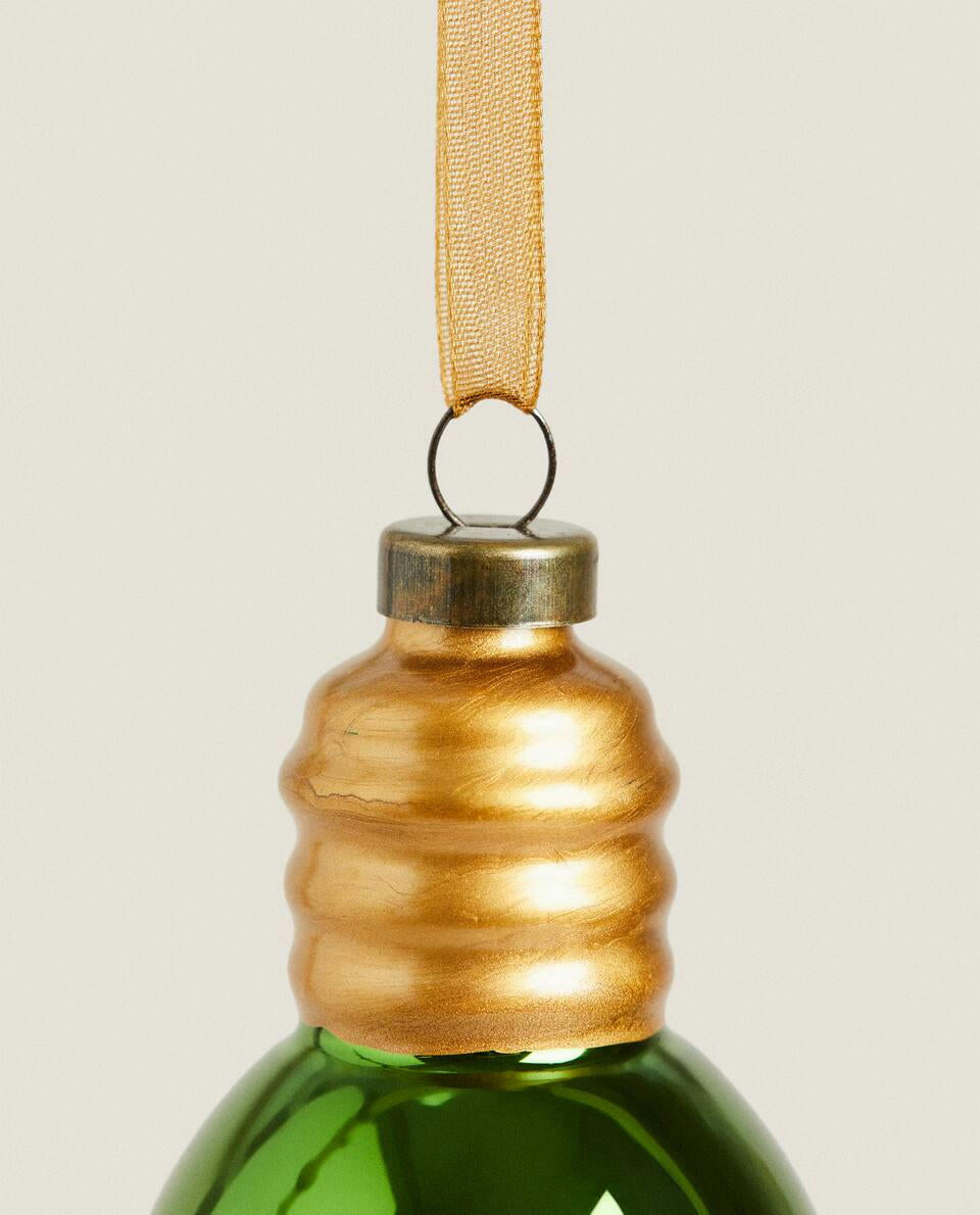 GLASS LIGHT BULB CHRISTMAS DECORATION