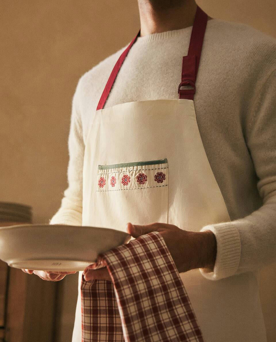 ADULT CHRISTMAS COTTON AND LINEN APRON