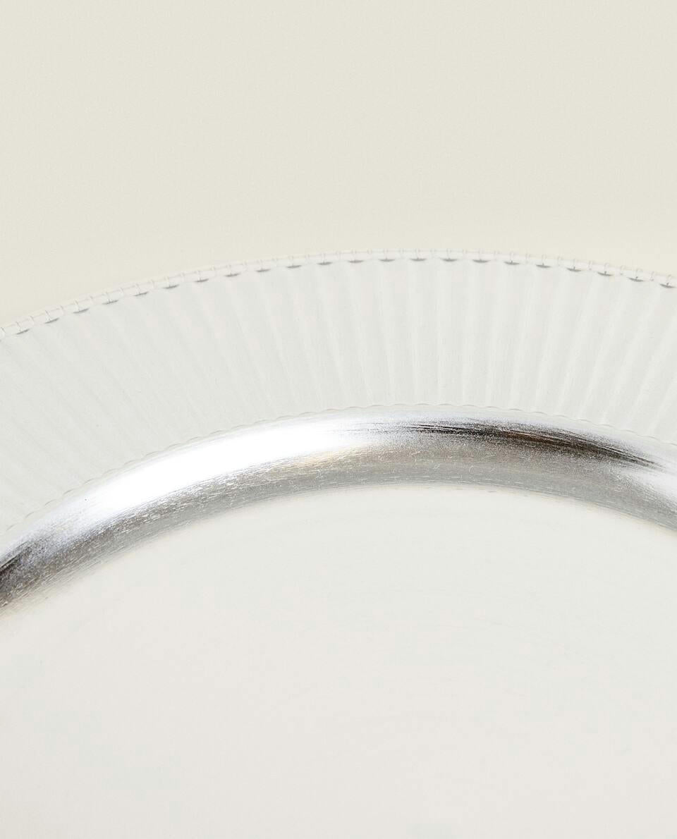 GOLD STRIPED CHRISTMAS SERVICE PLATE