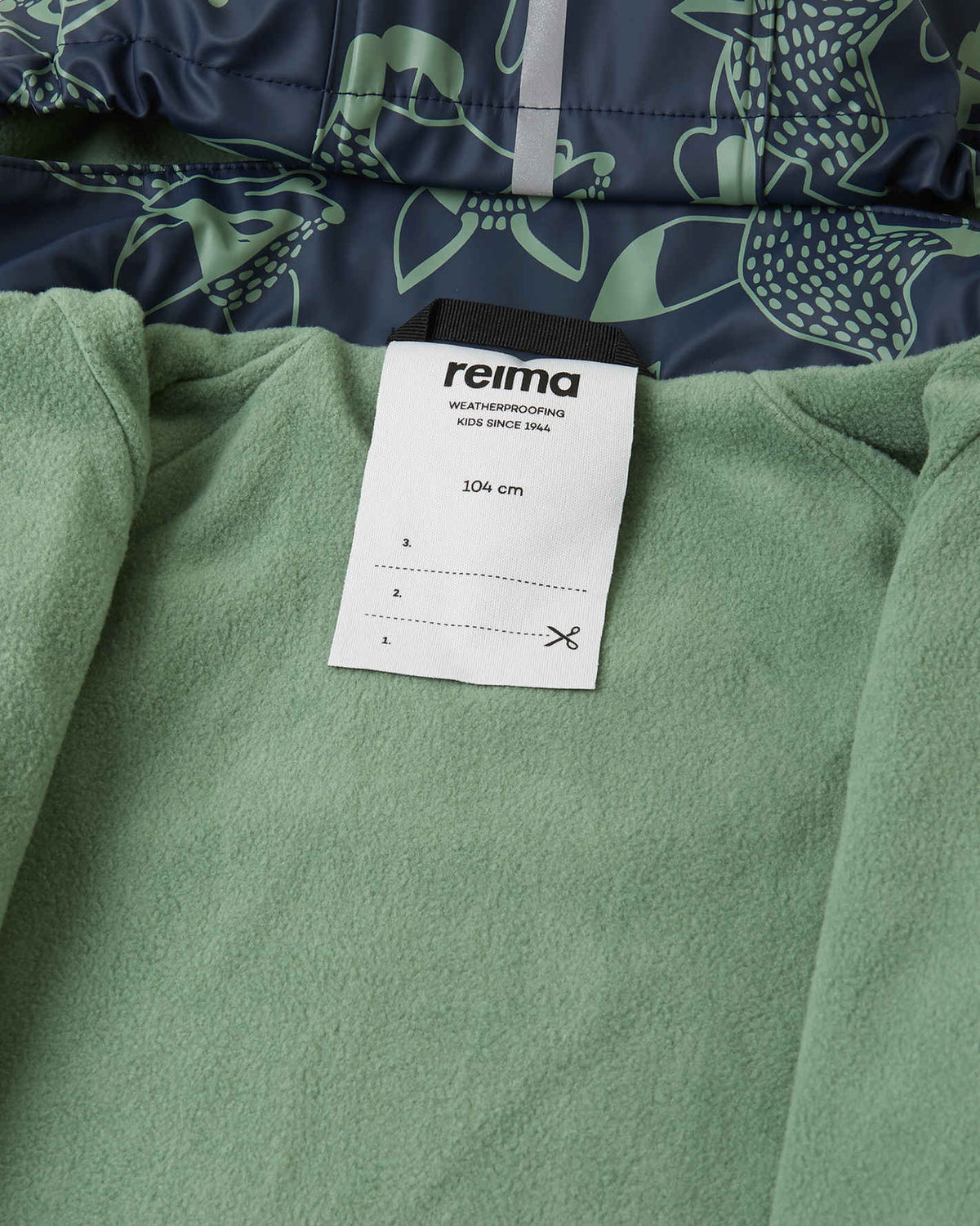 Kids' fleece lined rain jacket Koski