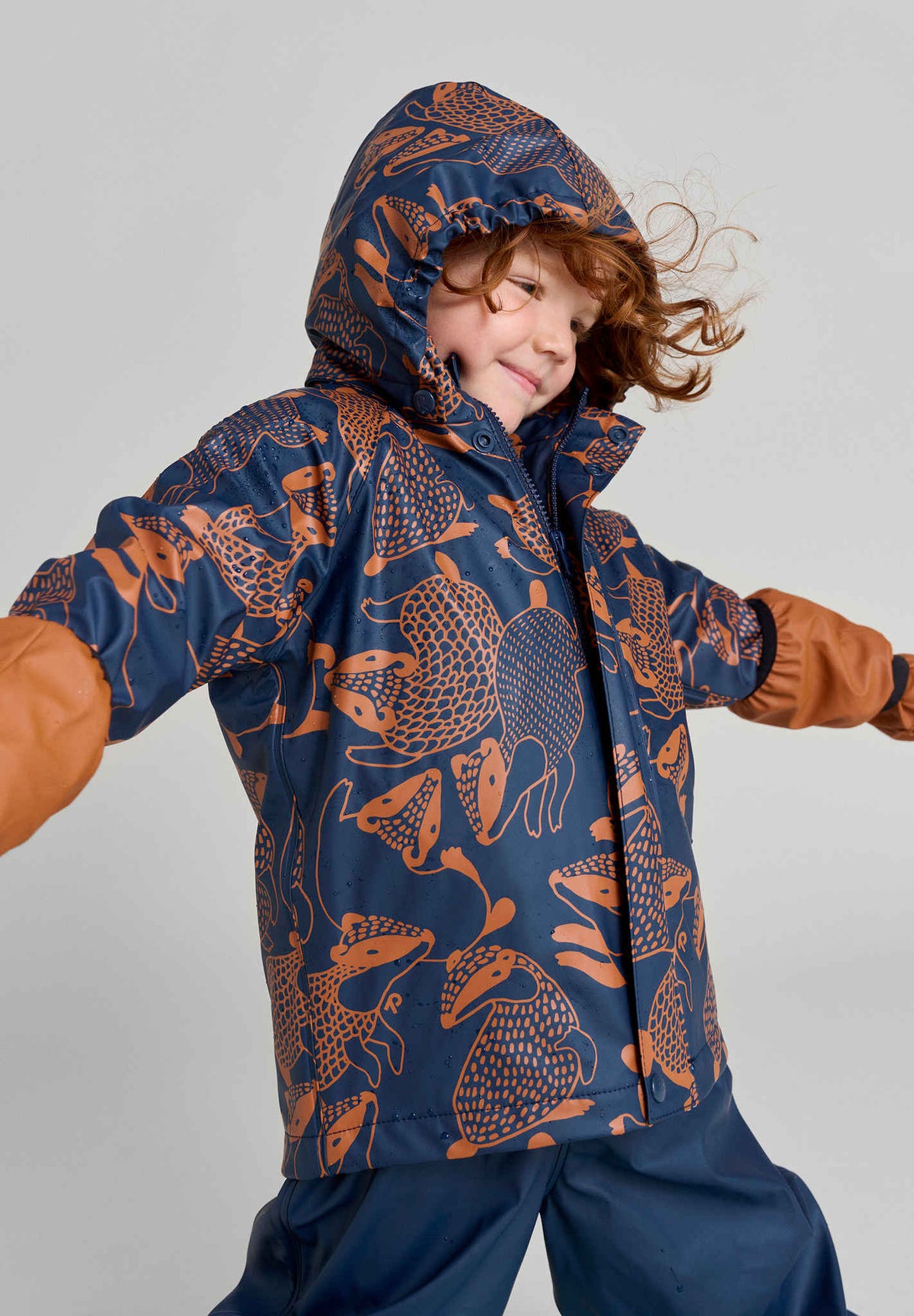 Regenhose für Kinder, mit Fleecefutter, Loiske