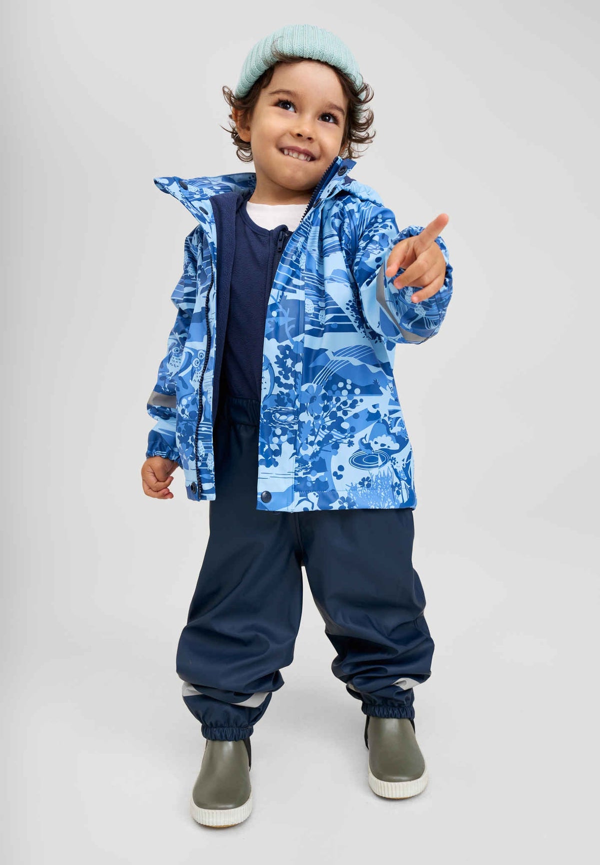 Regenhose für Kinder, mit Fleecefutter, Loiske