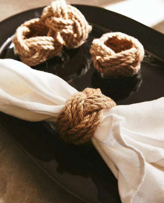 WOVEN NAPKIN HOLDERS (PACK OF 4)
