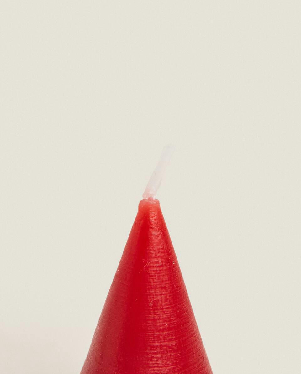 PACK OF DECORATIVE CHRISTMAS CONE CANDLES (PACK OF 6)