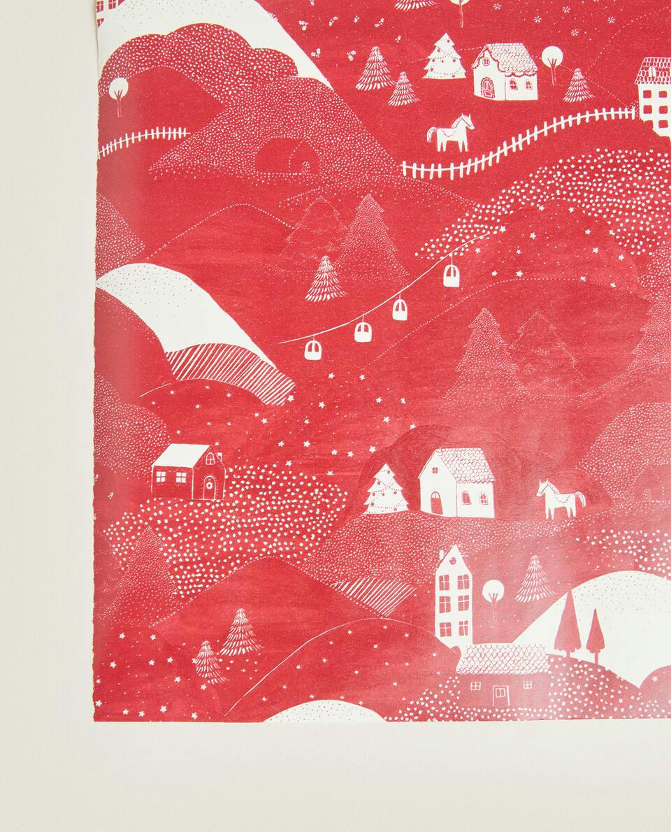 CHRISTMAS LANDSCAPE WRAPPING PAPER