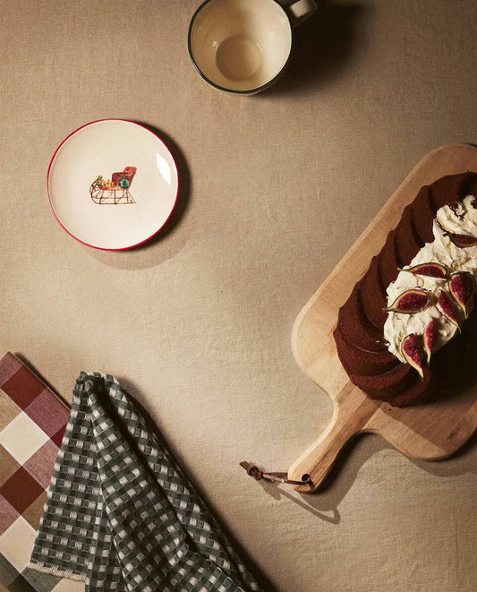 CHRISTMAS PRINT CERAMIC SET