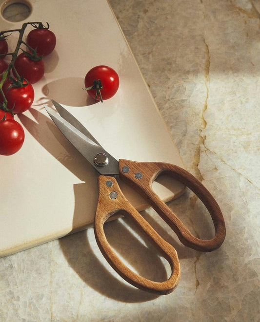 WOODEN KITCHEN SCISSORS
