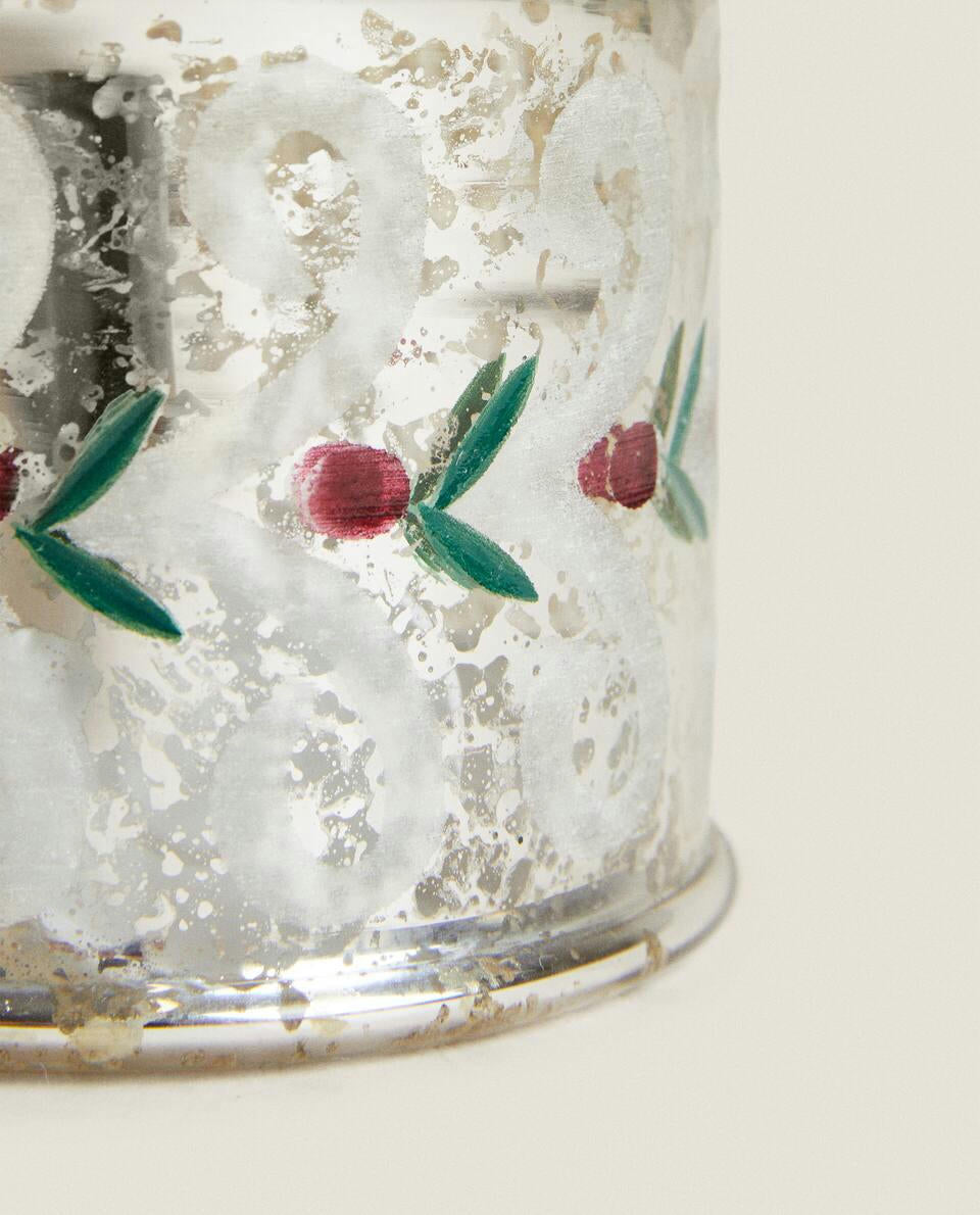 CHRISTMAS MERCURISED GLASS BOX