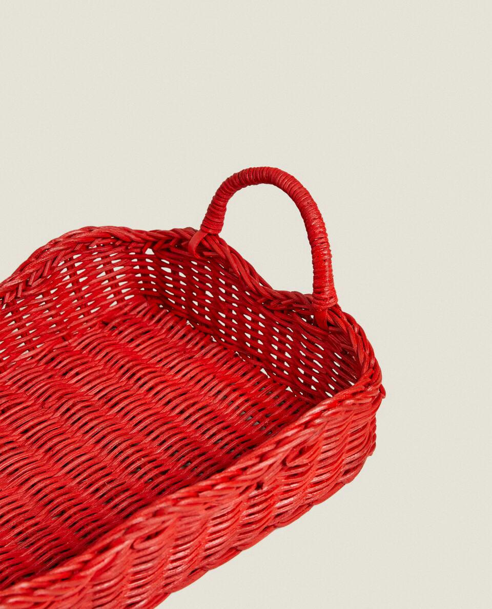 CHRISTMAS RATTAN TRAY