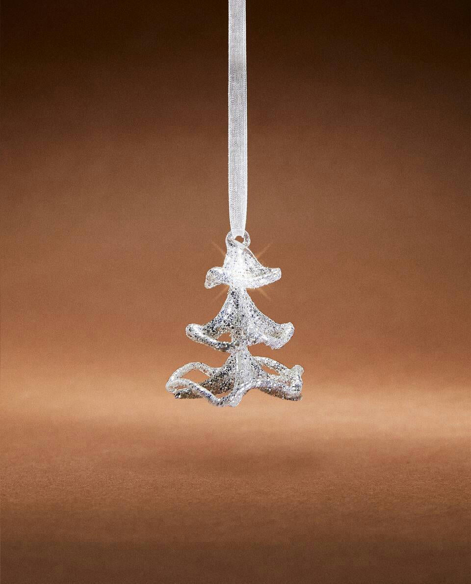 GLASS CHRISTMAS TREE DECORATION