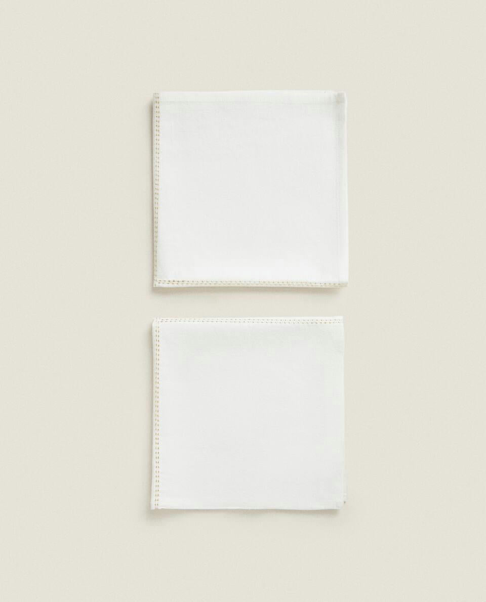 PACK OF CHRISTMAS CHAIN LINEN NAPKINS (PACK OF 2)