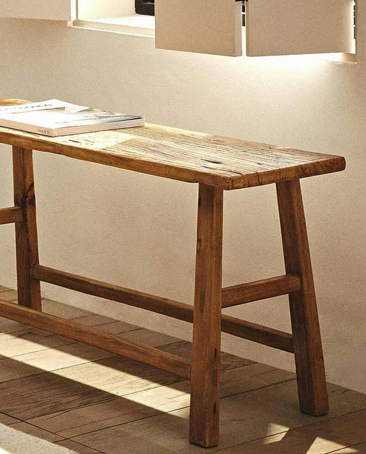 ELM WOOD BENCH