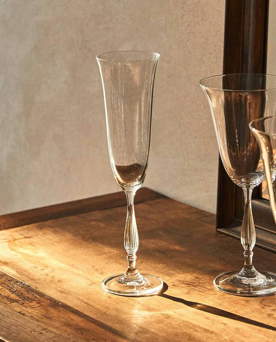 PLAIN CRYSTALLINE FLUTE GLASS