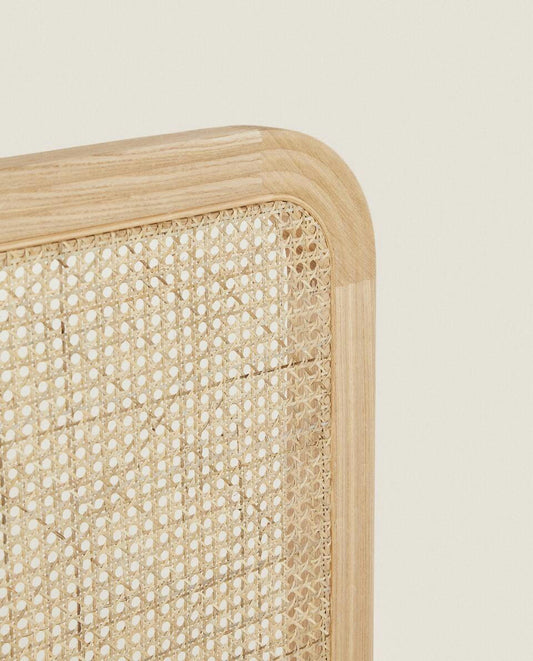 ASH AND RATTAN HEADBOARD