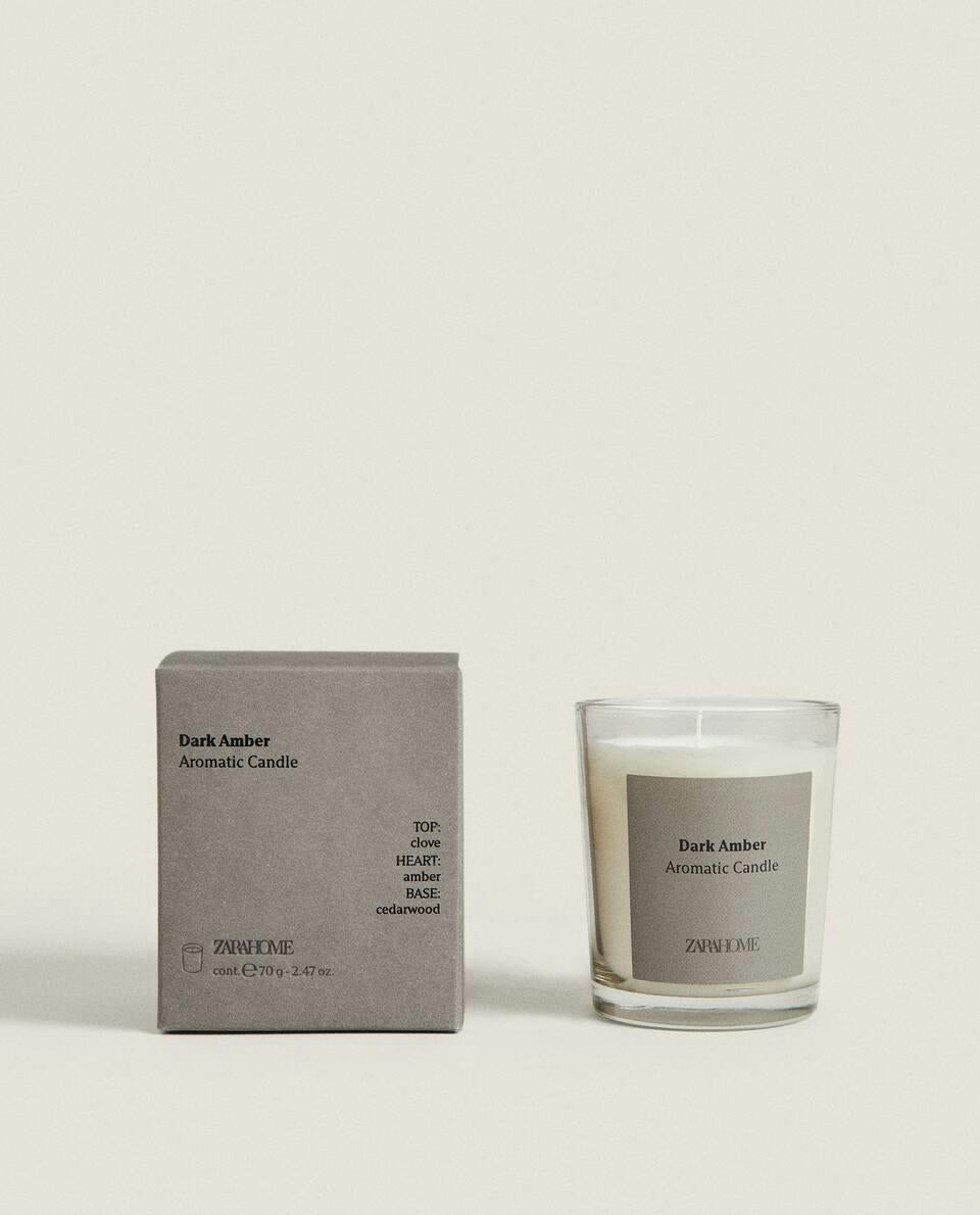 DARK AMBER SCENTED CANDLES