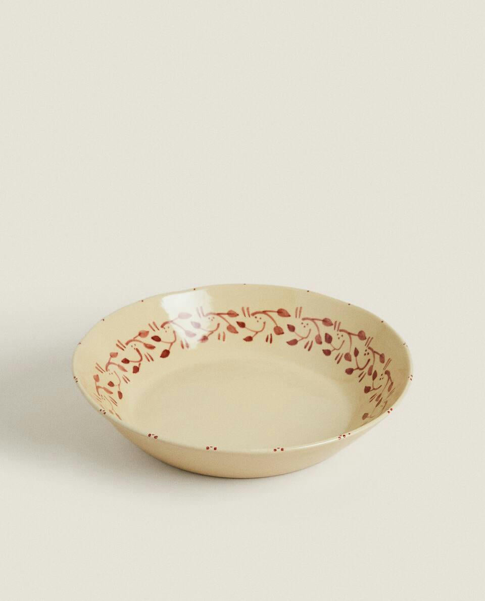 PAINTED CERAMIC CHRISTMAS BOWL