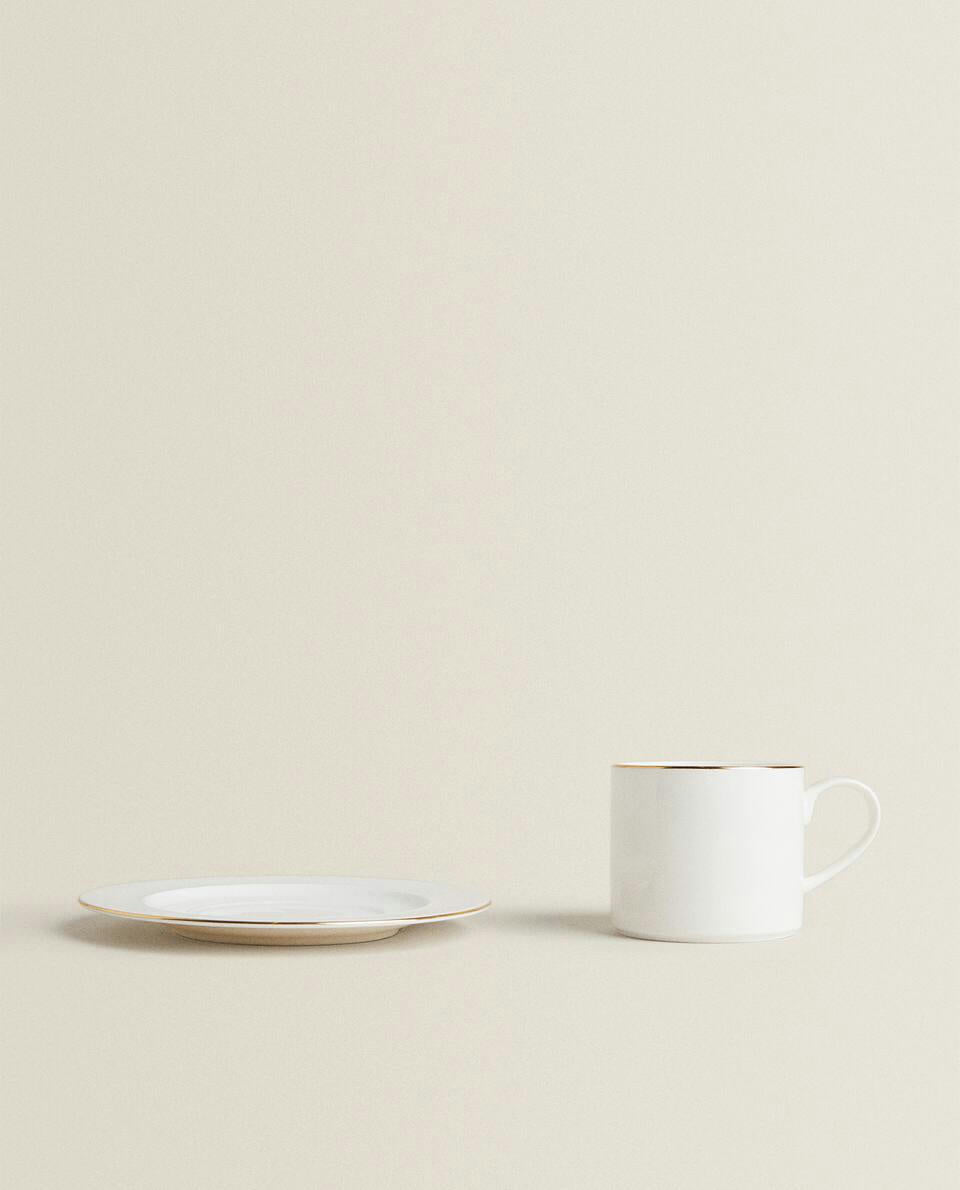 BONE CHINA TABLEWARE WITH GOLD RIM