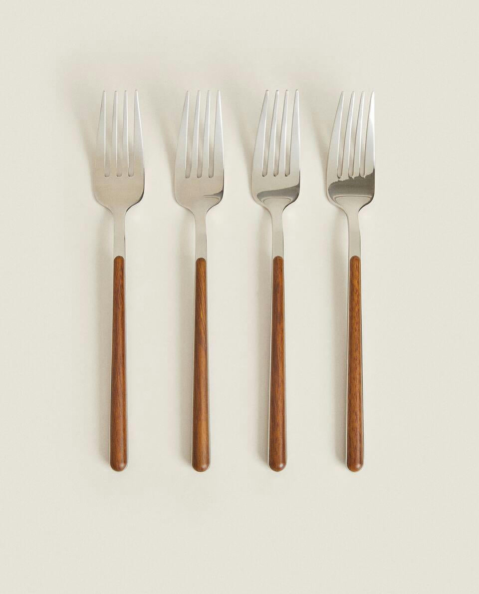 BOX 4 FORKS WITH ROUND HANDLE DETAIL