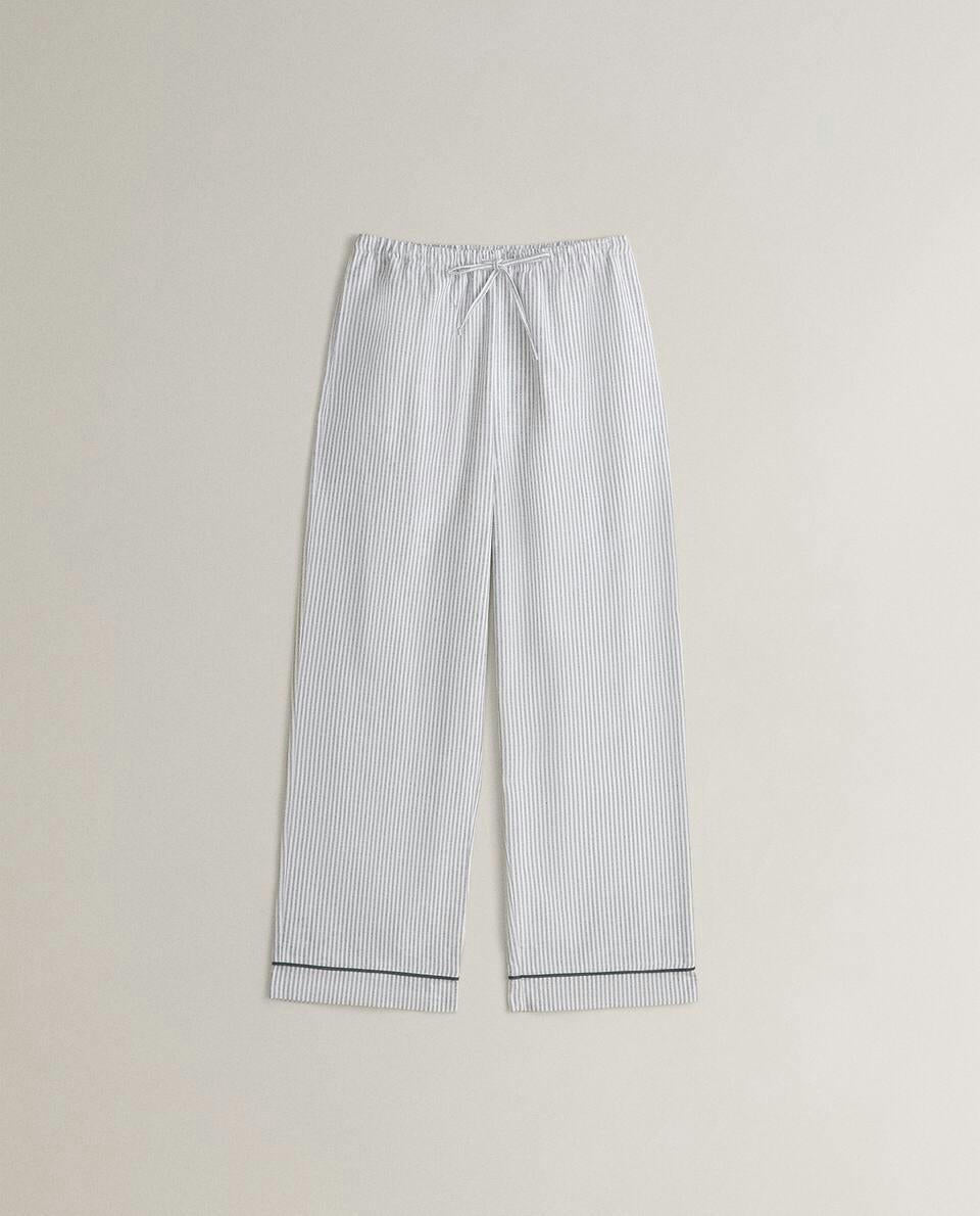 STRIPED FLANNEL PYJAMA BOTTOMS