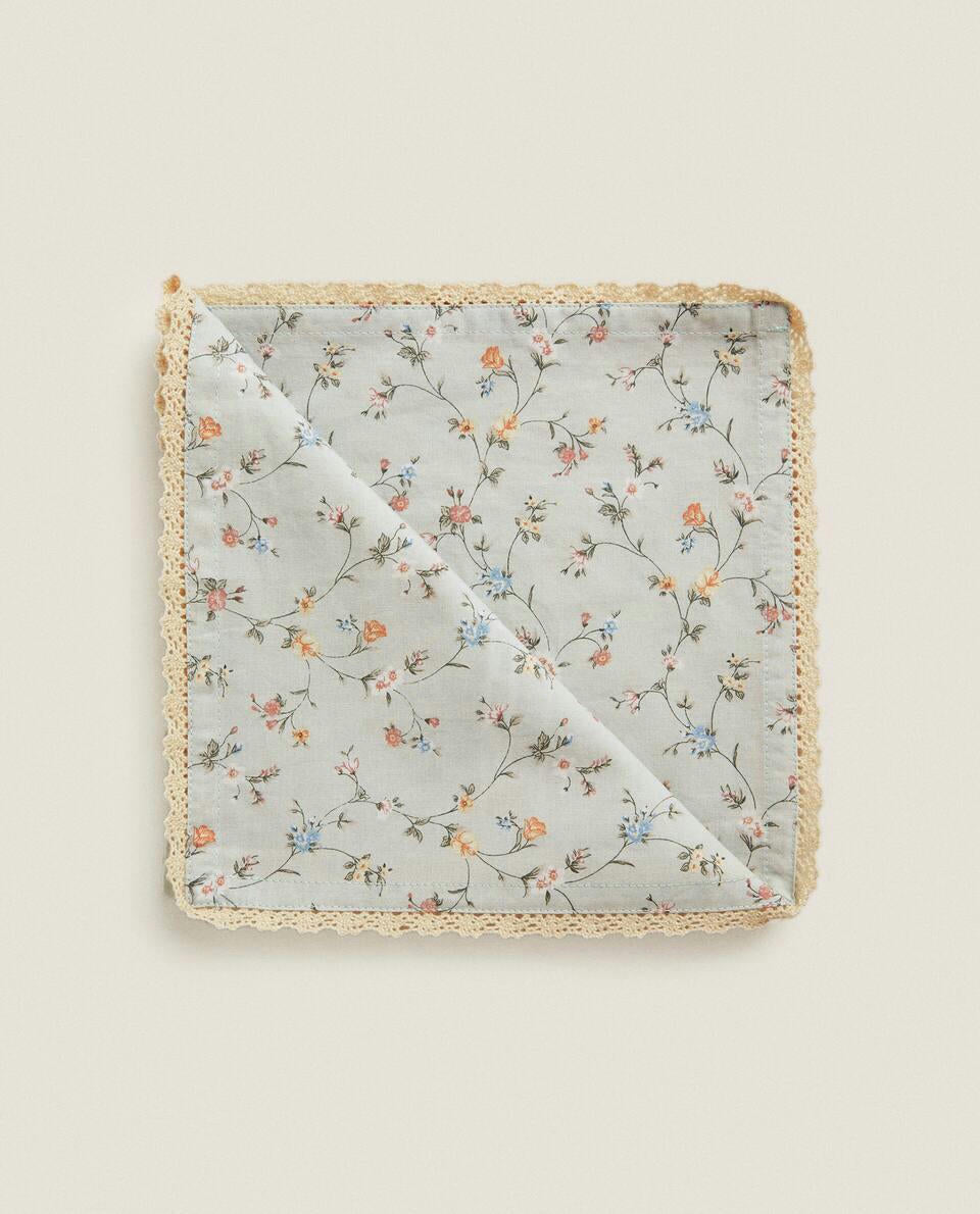 MINI FLORAL PRINT NAPKIN (PACK OF 2)