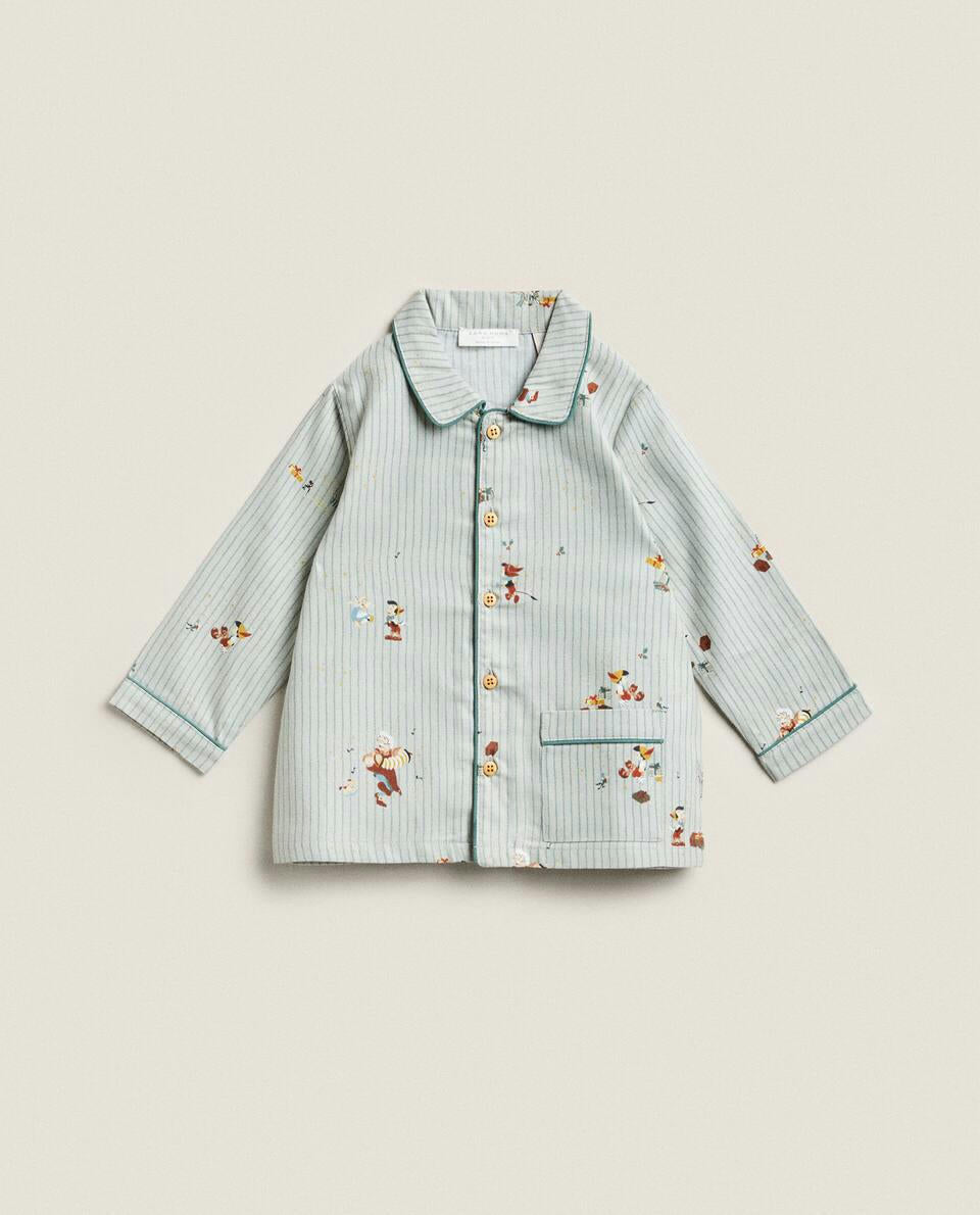 CHILDREN FLANNEL CHRISTMAS PINOCCHIO  DISNEY SET OF PYJAMAS