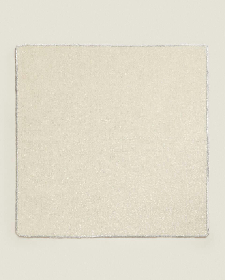 PACK OF GLITTERY COTTON CHRISTMAS NAPKINS (PACK OF 2)