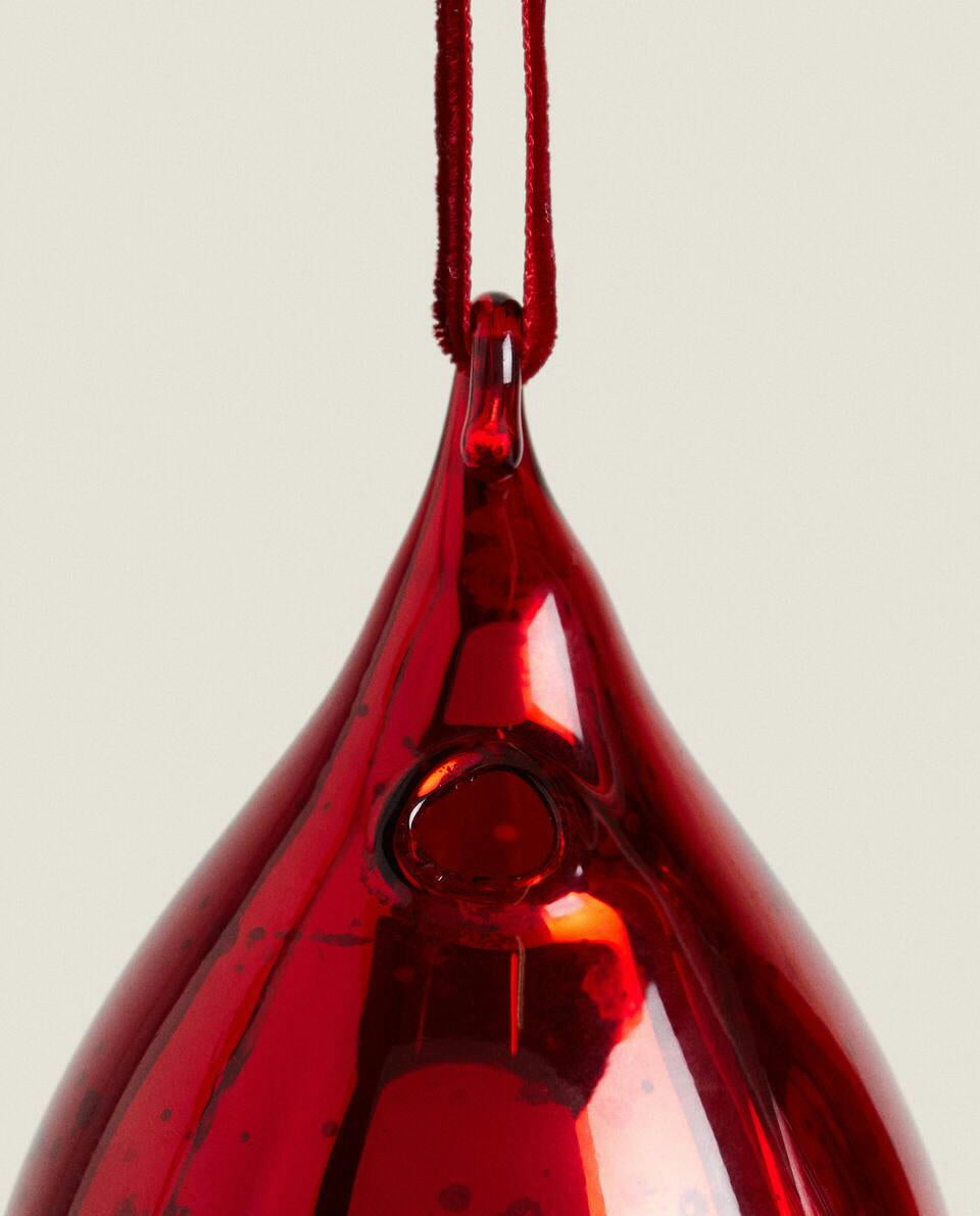 GLASS DROPLET CHRISTMAS DECORATION
