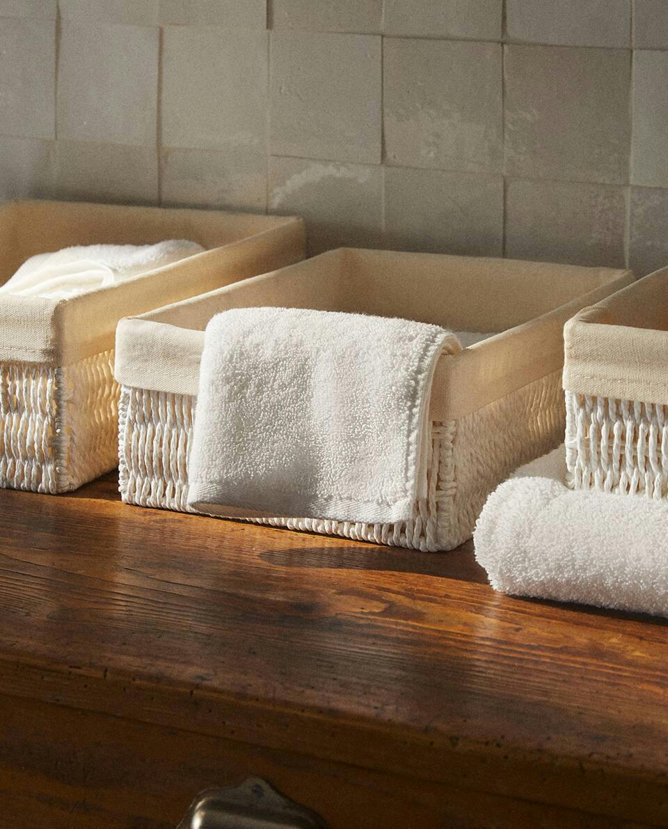 RECTANGULAR FABRIC INTERIOR BASKET
