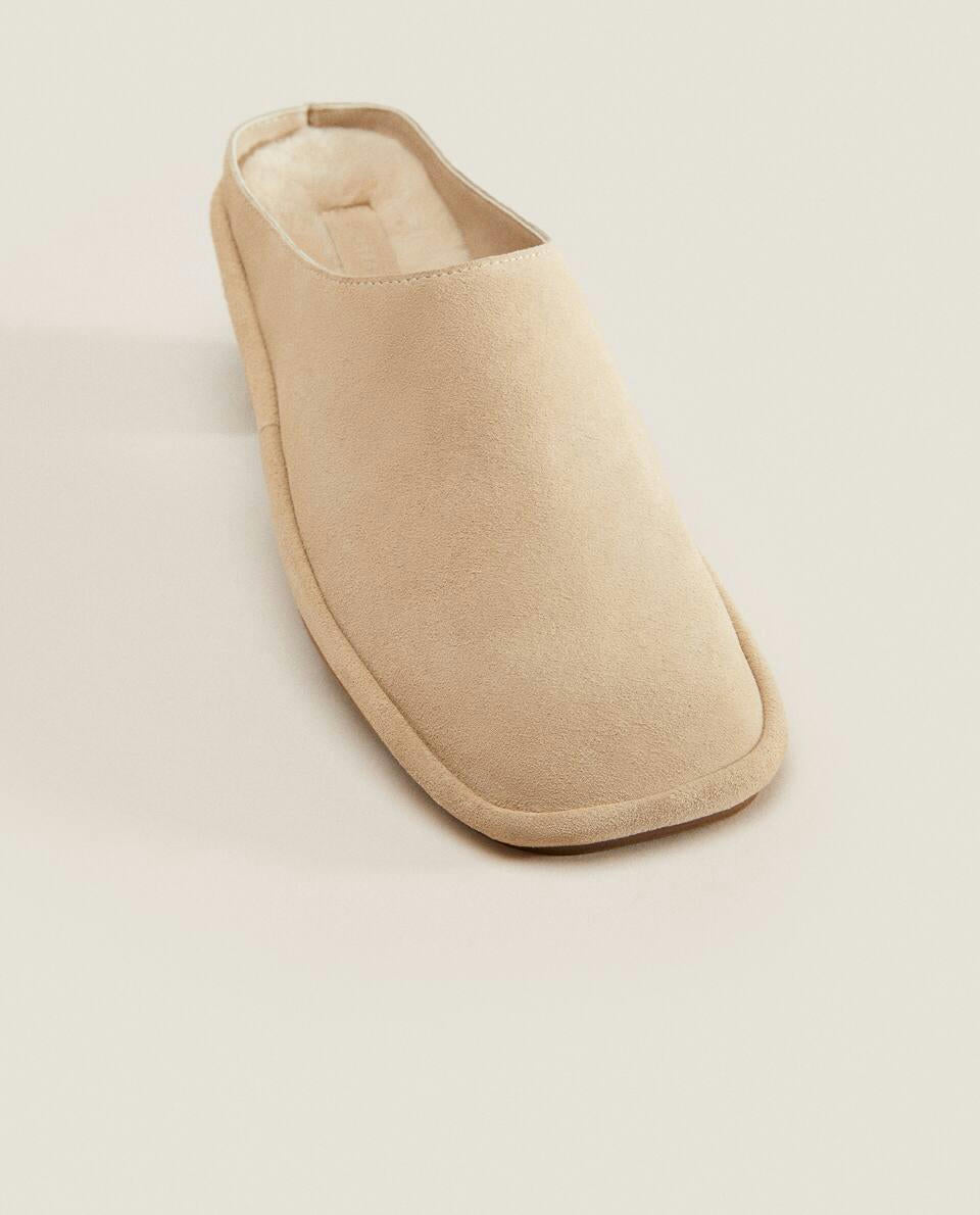 LEATHER MULE SLIPPERS