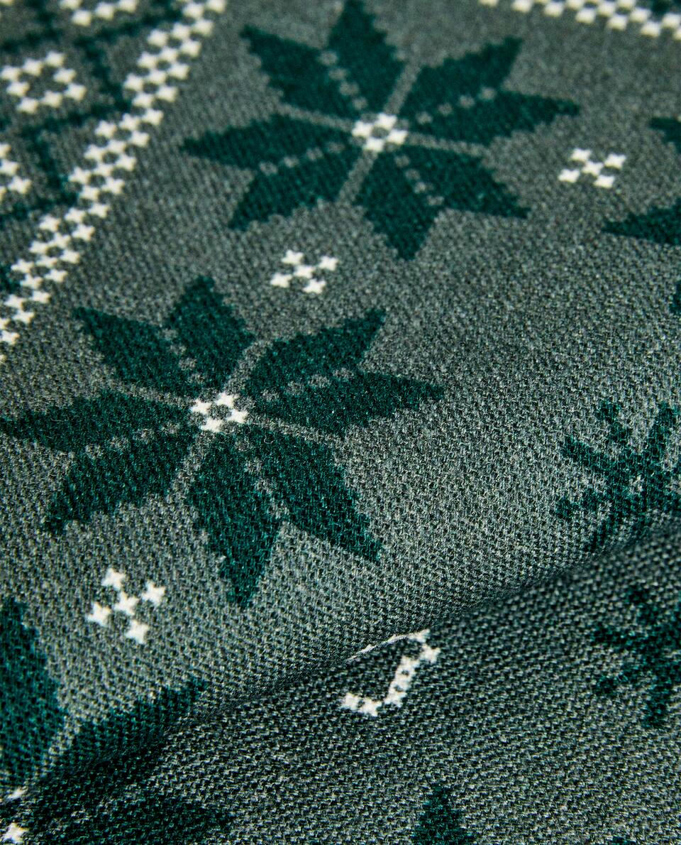 CHRISTMAS CROSS-STITCH COTTON NAPKINS (PACK OF 2)